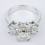 Cushion Diamond Ring With Two Princess - small
