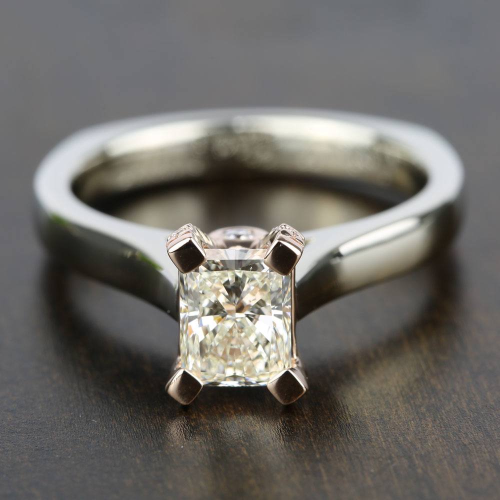 Two Tone Rose Gold And White Gold Diamond Ring