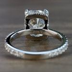 Custom 3.50 Carat Elongated Cushion Cut Diamond Ring in Platinum - small angle 4