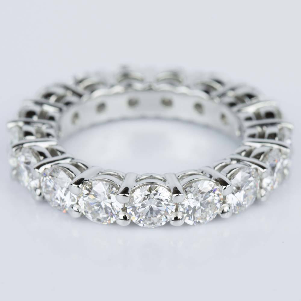 Custom Certified Diamond Eternity Ring in Platinum (4.25 ctw.)