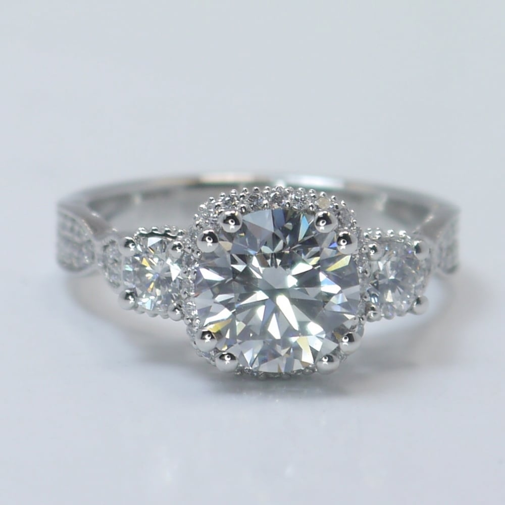 Custom Diamond Ring Setting in Platinum
