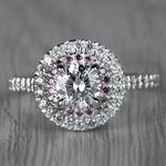 Custom Halo Engagement Ring With Natural Pink Diamonds - small