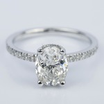 Custom Oval Engagement Ring in White Gold (2 ct.)