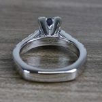 Custom Regal Princess Cut Diamond Solitaire Engagement Ring - small angle 4