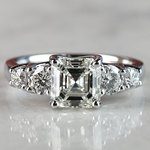 Custom Trellis Five Diamond Asscher Engagement Ring - small