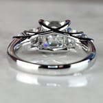 Custom Trellis Five Diamond Asscher Engagement Ring - small angle 4