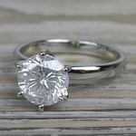 Diamond Dazzling Solitaire 2.50 Carat Six Prong Engagement Ring - small angle 2