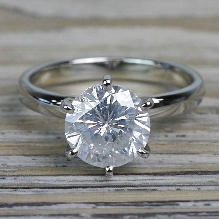 Diamond Dazzling Solitaire 2.50 Carat Six Prong Engagement Ring