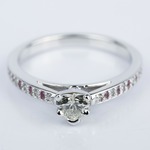 Heart Shaped Diamond Engagement Ring With Pink Sapphires - small