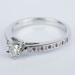 Heart Shaped Diamond Engagement Ring With Pink Sapphires - small angle 2