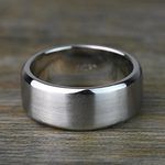 Custom Diamond Star Satin-Finish Mens Engagement Ring - small angle 4