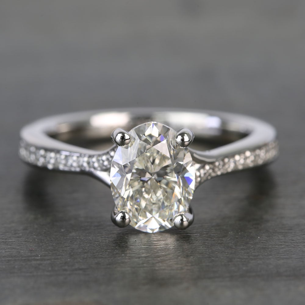 Elegant Oval Engagement Ring (Shared Prong)