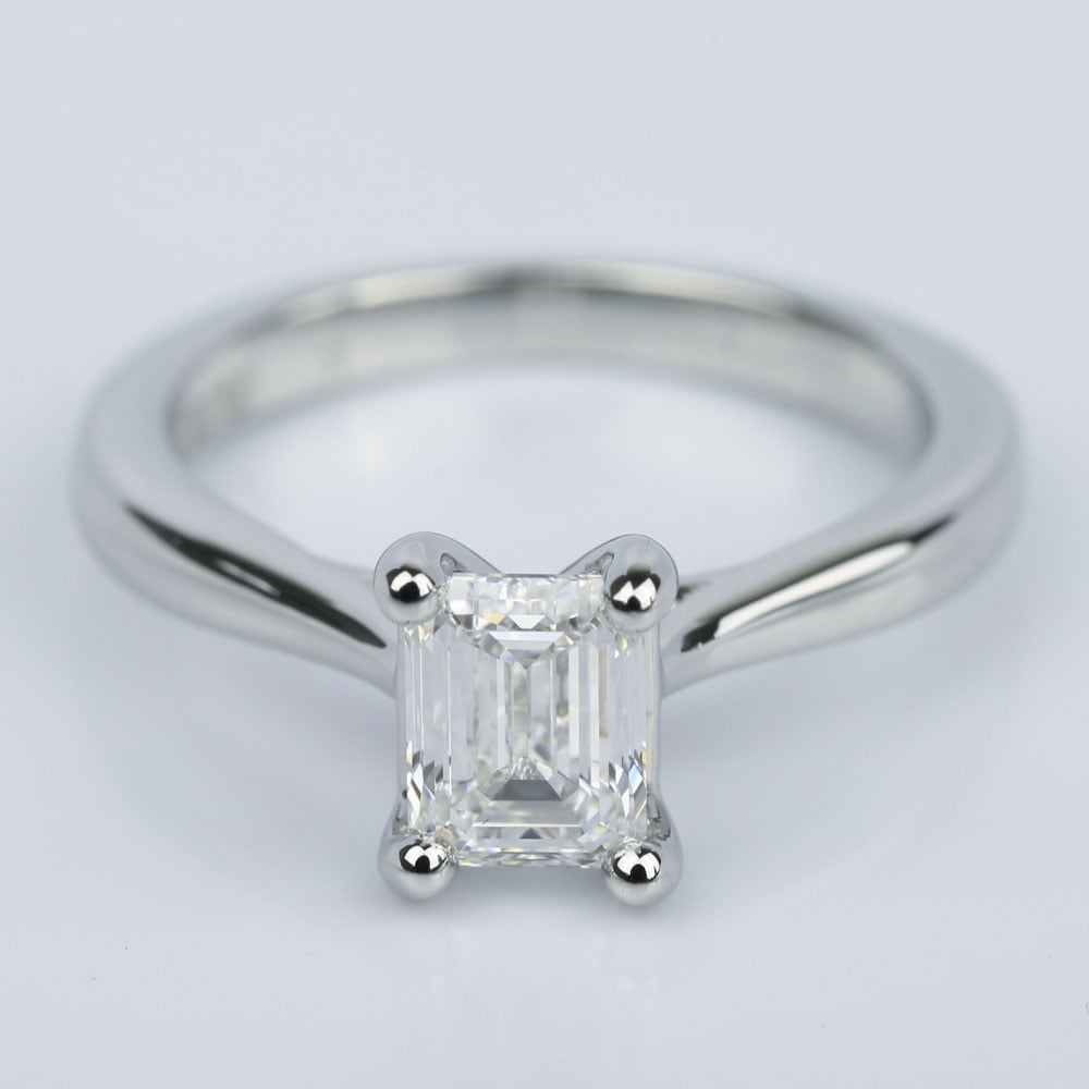 Emerald Super Ideal Cut Diamond Engagement Ring (1.00 ct.)