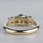 Glittering Three Stone Round Diamond Ring In Yellow Gold - small angle 4