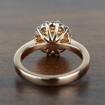 Fancy Floral Halo Round Loose Diamond in 18k Rose Gold - small angle 4