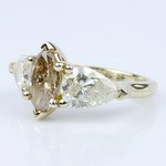 Fancy Three Stone Diamond Ring with Interchangeable Bands - small angle 2
