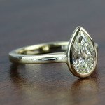 Floating Bezel 1.71 Carat Pear Diamond in Solitaire Engagement Ring - small angle 3