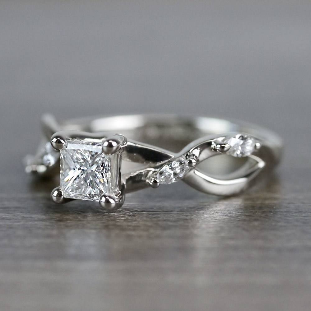 Florida Ivy Princess Cut Diamond Engagement Ring angle 2