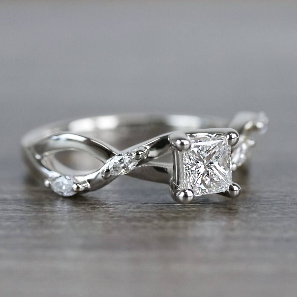 Florida Ivy Princess Cut Diamond Engagement Ring angle 3