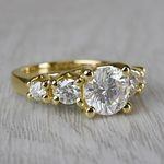 Glamorous Five Stone Moissanite Diamond Engagement Ring - small angle 3