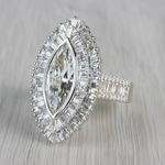 Halo Baguette And Marquise Diamond Ring - small angle 2
