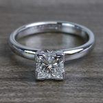Grand Princess Cut Diamond Solitaire Engagement Ring - small