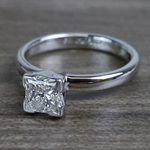 Grand Princess Cut Diamond Solitaire Engagement Ring - small angle 2
