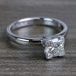 Grand Princess Cut Diamond Solitaire Engagement Ring - small angle 3