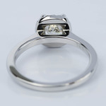 Halo Sapphire Cushion Cut Diamond Engagement Ring (0.97 ct.)  - small angle 4