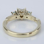 Heart Diamond & Topaz Gem Custom Engagement Ring - small angle 4