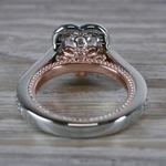 Heavenly Halo Heart Shaped Diamond Ring in White & Rose Gold - small angle 4