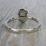 Heavenly Halo Oval Moissanite Engagement Ring - small angle 4