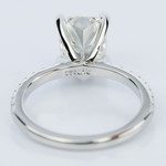Ideal Cushion Cut Diamond with Petite Pave Ring Setting 1.78 ct