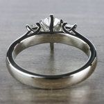 Pear Shaped Diamond Ring With Side Stones In White Gold - small angle 4