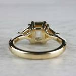 Incredible 1 Carat Emerald Cut Diamond Ring In Yellow Gold - small angle 4