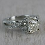Infinite Carat Cushion Cut Diamond Split Shank Engagement Ring - small angle 3