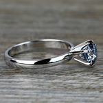Lab Grown Round Fancy Blue Diamond Solitaire Engagement Ring - small angle 3