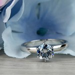 Lab Grown Round Fancy Blue Diamond Solitaire Engagement Ring - small angle 5