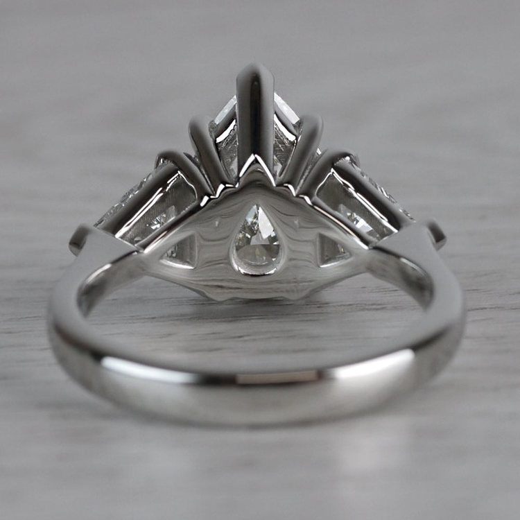 Luxurious Pear Shaped 3 Carat Diamond Ring angle 4
