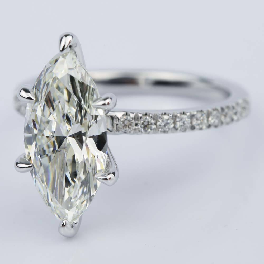 Marquise Diamond Pave Engagement Ring