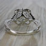 Delicate Double Halo Moissanite Engagement Ring - small angle 4