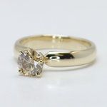 1 Carat Fancy Brown Diamond Engagement Ring In Gold - small angle 2