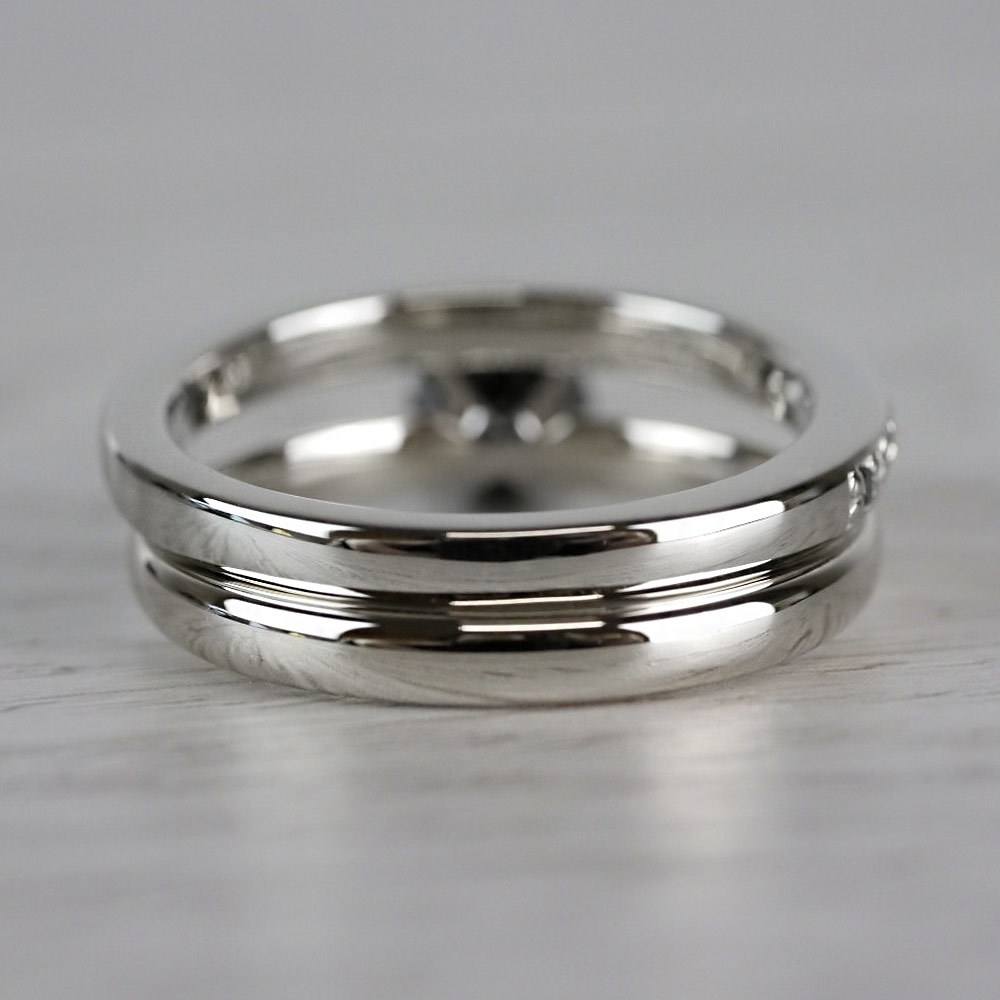 1 Carat Black Diamond Ring & Matching Black Diamond Pave Wedding Ring Set angle 4