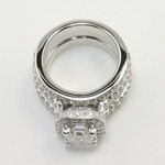 5 Band 1 Carat Princess Halo Diamond Engagement Ring - small angle 4
