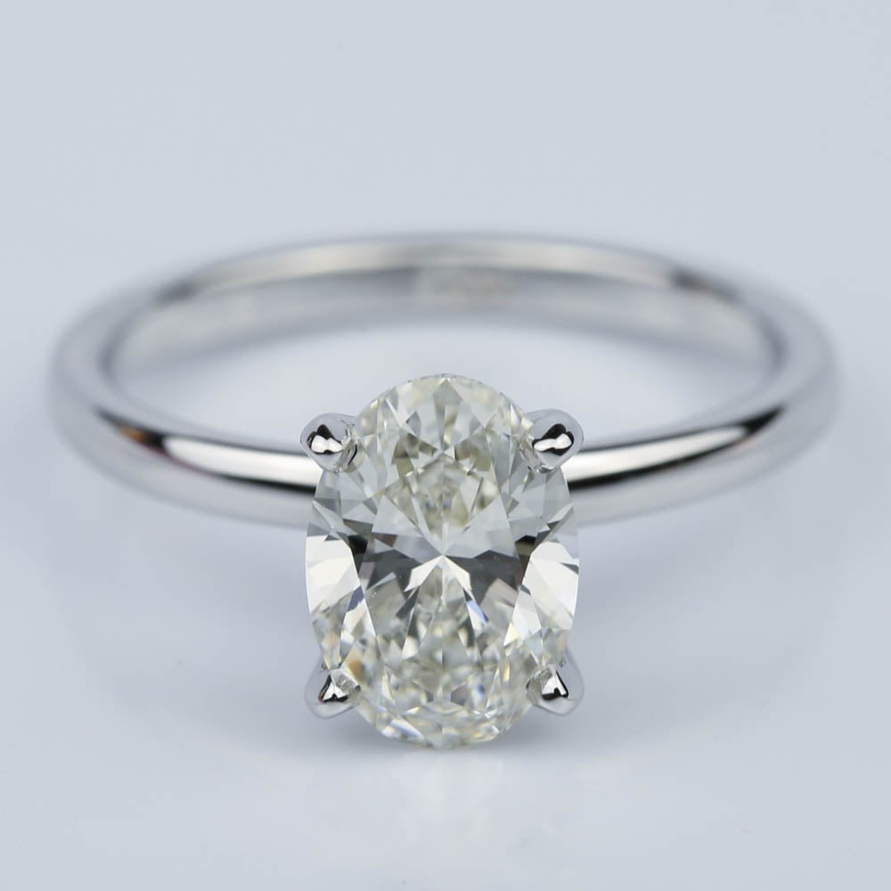 Oval Solitaire Diamond Engagement Ring (1.40 Carat)