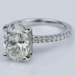 3 Carat Oval Cut Diamond Engagement Ring In Platinum