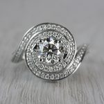 Perfect Swirl Engagement 1 Carat Diamond Ring - small