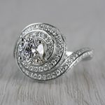 Perfect Swirl Engagement 1 Carat Diamond Ring - small angle 2