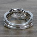 Perfectly Petaled Twisted 1.04 Carat Round Diamond Engagement Ring & Matching Band - small angle 4