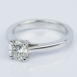 Petite Cathedral Solitaire Diamond Engagement Ring (0.75 ct.)
